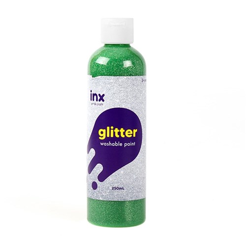 Paint Washable Bottle 250ml Glitter Green