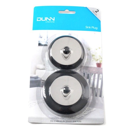 Basin and Bath Plug 2Pk 50x40mm