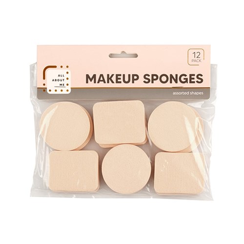 Sponge Cosmetic Make Up Pk12 Asstd Shapes