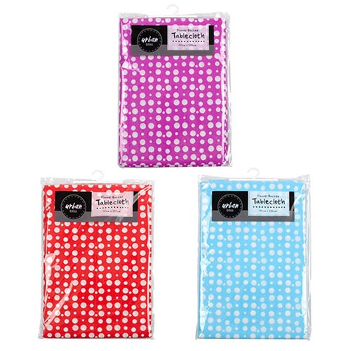 Tablecloth Print PEVA w Flannel Back 130x225cm