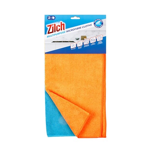 Cloth Cleaning Multipurpose Microfibre 40x40cm Pk2