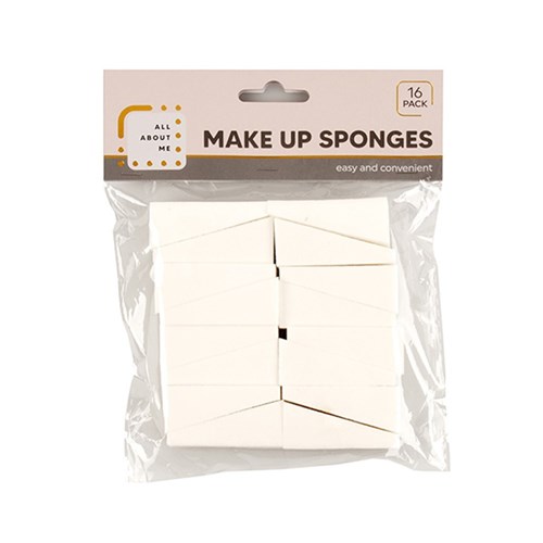 Sponge Cosmetic Wedge White Pk16