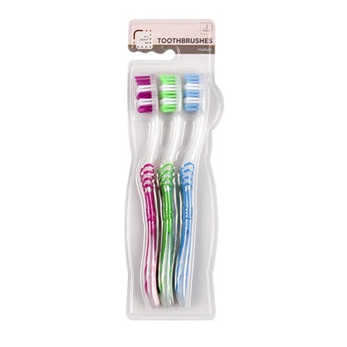 Toothbrush Pk3 Adult Medium