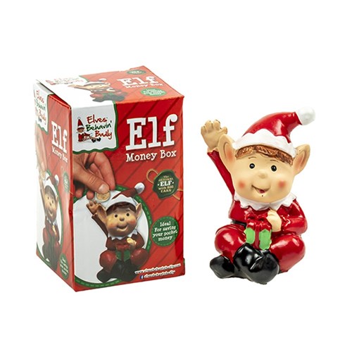 Xmas Elves BB Elf Money Box 10.5cm