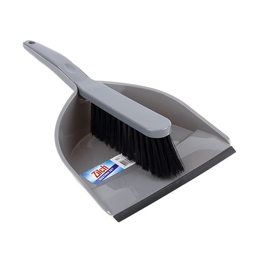 Dustpan and Brush Compact Recycled Grey