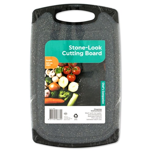Chopping Board PP Stone Look w TPR 31.5x20x0.8cm