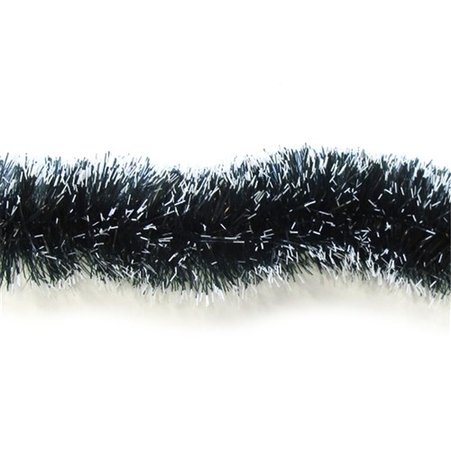 Tinsel Xmas PET 110mm 2M 8Ply Dark Green w White Tips