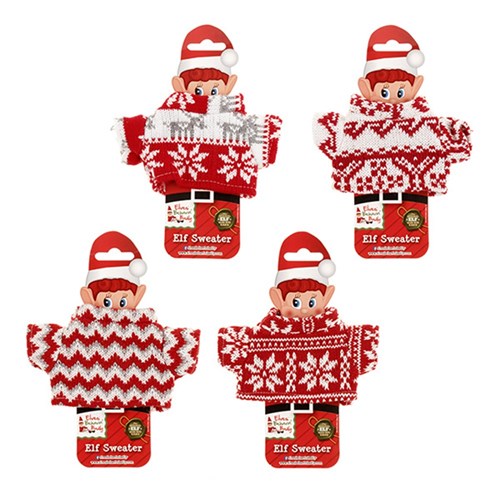 Xmas Elves BB Elf Printed Sweater 4 Asstd
