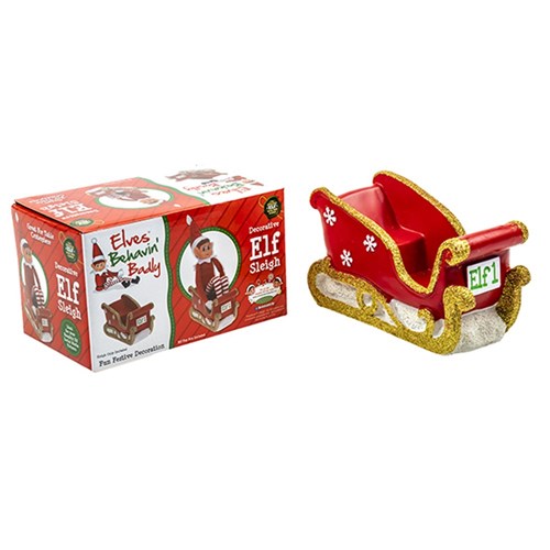Xmas Elves BB Elf Sleigh 16x7x9cm