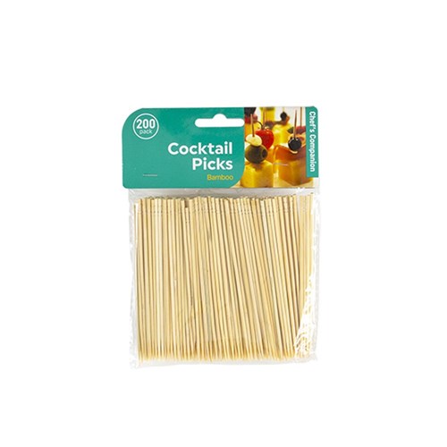 Picks Cocktail Bamboo 10cmx2mm Pk200