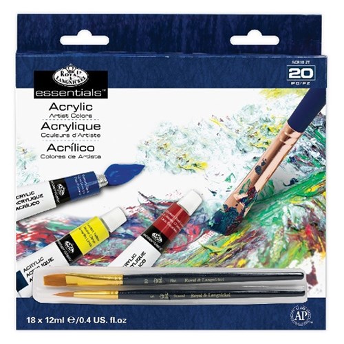 12 ML Acrylic Paint 18pk W/Br