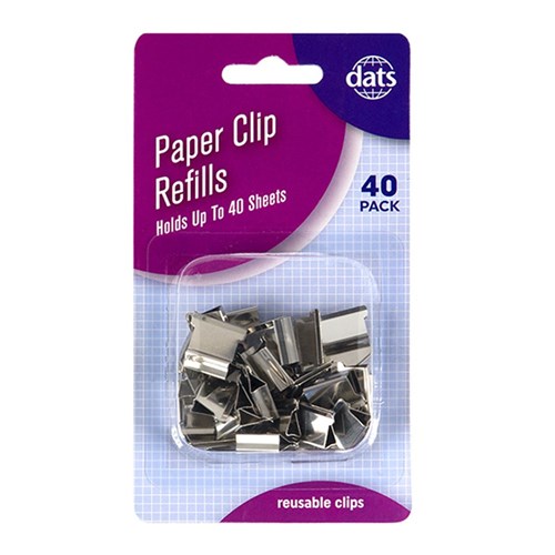 Fast Clip Refill 16mm 40Sheet Capacity 40pk Silver