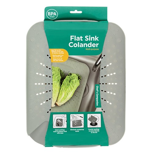 Colander Flat PP Grey 33x26.5cm