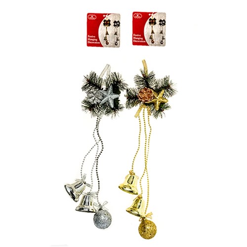 Hanging Decoration Xmas 12x42cm 2 Asstd