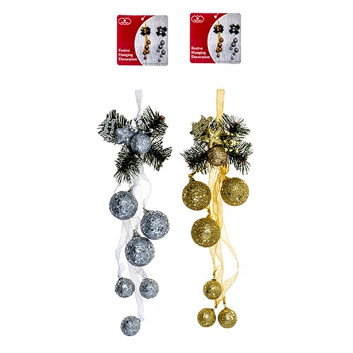 Hanging Decoration Xmas 11x38cm 2 Asstd