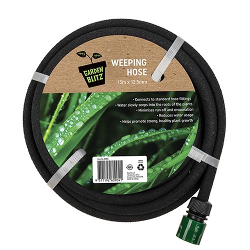 Hose Weeping Black 15Mx12.5mm