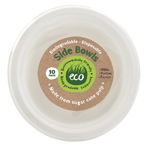 Eco Friendly Bowl 18cm White Pk10