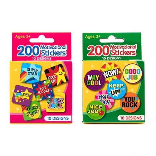 Stickers Motivational 200Pk 2 Asstd Designs