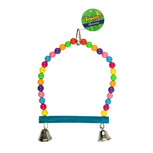 Bird Swing w Bells 15x24cm