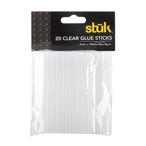 Glue Stick White Transparent 20Pk 7x100mm