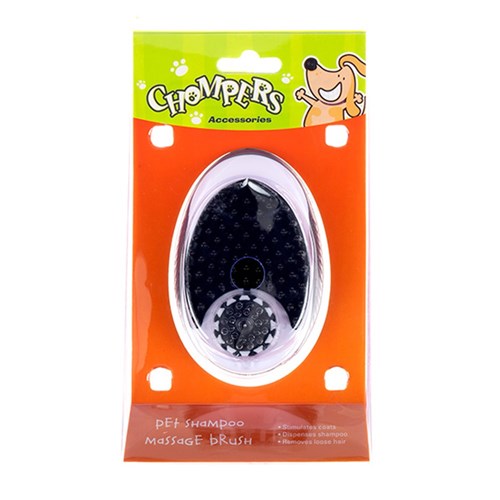 Pet Shampoo Massage Brush Black