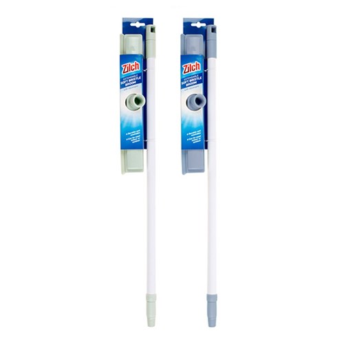 Broom Rubber Bristles w Squeegee Extendable 117cm