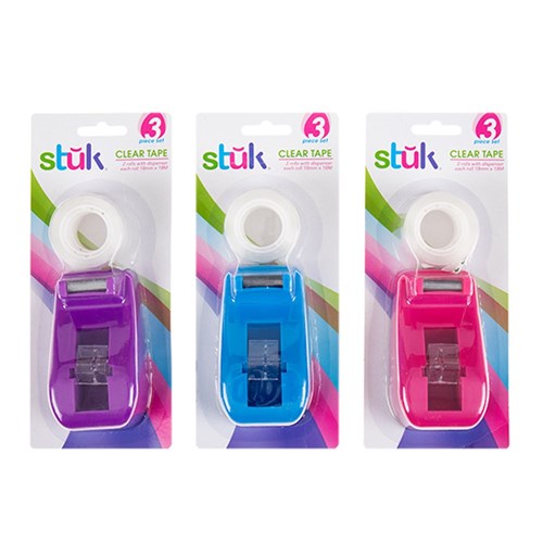 Dispenser w 2 Rolls Of Tape Clear 18mm x 18M