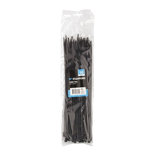 Cable Ties Black 50Pk 300x4.8mm