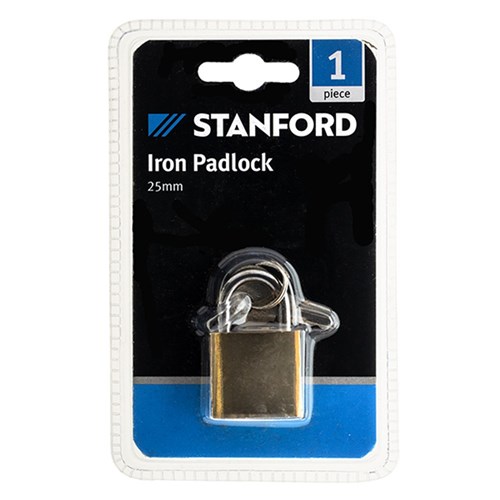 Padlock Iron w Brass Coating 25mm