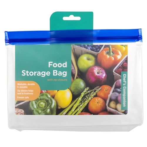 Food Storage Zipper Bag PEVA Pk1 25.5x18cm