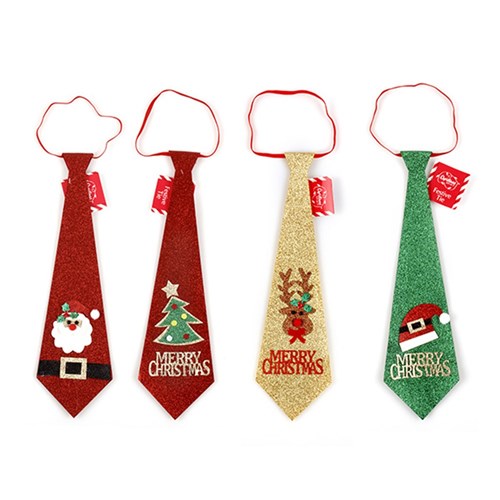 Tie Novelty 40cm Xmas 4 Asstd