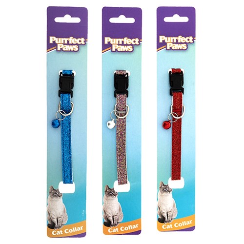 Collar Cat w Bell 3 Asst Cols