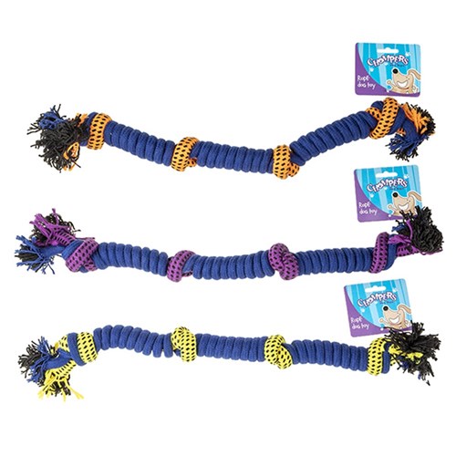 Dog Toy Rope 54cm 3 Asstd