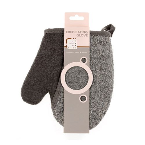 Bode Exfoliator Dual Glove Charcoal Colour