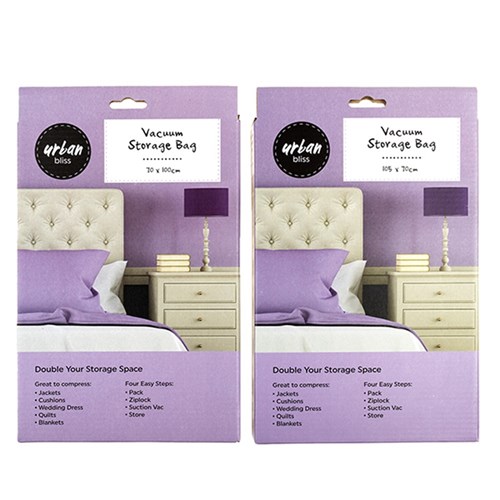 Vacuum Bag PA & PE 70x100cm 118g Blue Zipper Blue Clip