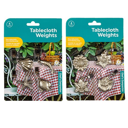 Tablecloth Weight with Clips 4 Assorted