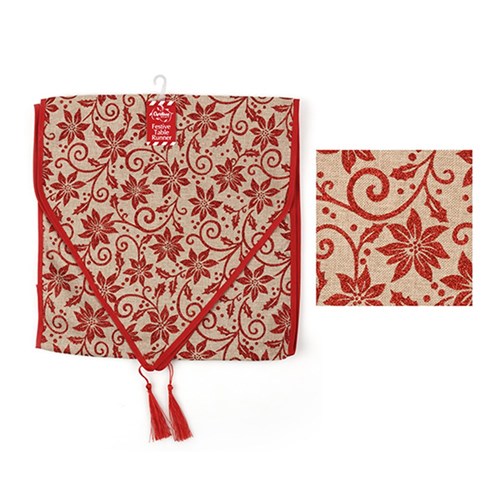 Table Runner Linen Xmas 142x35cm