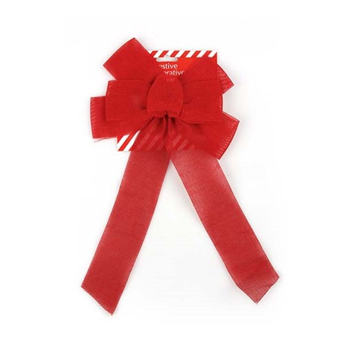Bow Xmas Medium Red 20x40cm