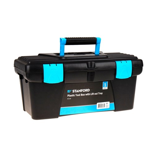 Tool Box Plastic Black/Blue 410mm