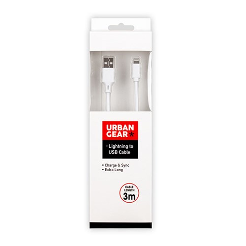 Lightning USB Cable White 3M
