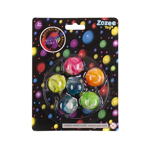 Toys Ball High Bounce 6pk