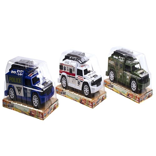 Toys Cars 4WD Emergency Vehicles w Friction 3 Asstd