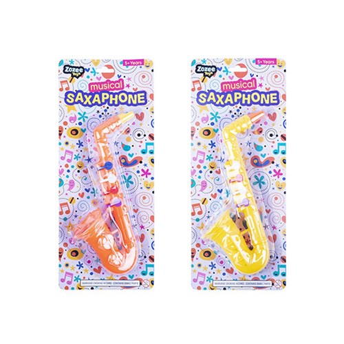 Toys Musical Saxophone 25cm 2 Asst Cols
