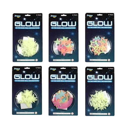 Toys Stars Glow in the Dark 3 Designs 2 Asstd Cols