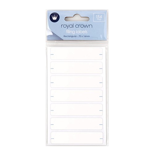 Labels Rectangle File Folder White 154Pk 70x16mm