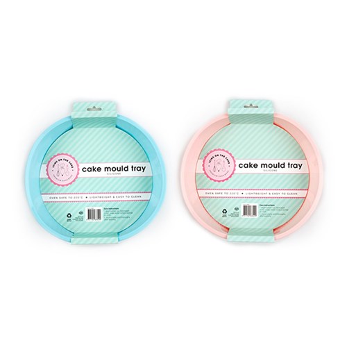 Silicone Style Round Mould 24x24x5.5cm 120gr 2 Asstd Cols