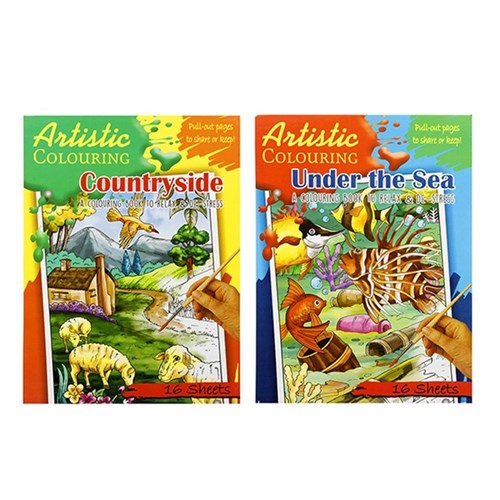 Book Kids Colouring Artistic A4 16 Sheets