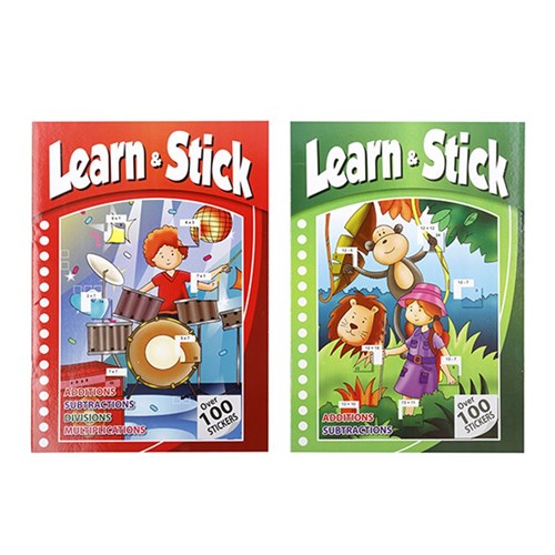 Book Kids Colouring Activity Learn & Stick  A4 16pg 2 Asst