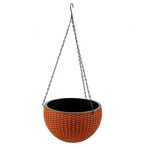 Hanging Basket Plastic Terracotta 26x16cm