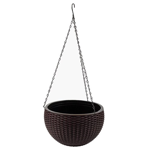 Hanging Basket Plastic Dark Brown 26x16cm